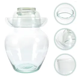 Storage Bottles Glass Pickle Jar Sealed Food Can Household Plastic Cereal Containers Air Lock Transparent Large Capacity Clear
