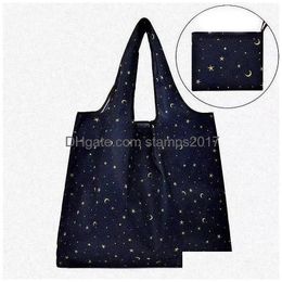 Reusable Grocery Bags Large Capacity Shop Washable Tote For Women Solid Colours Drop Delivery Home Garden Housekee Organisation Kitch Dh1Bn