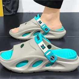 Slippers 2024 Men Soft Air Cushion Casual Slides EVA Extra-thick Sole Sandals Fashion Outdoor Beach