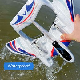 Amphibious Waterproof Gyro Stabilised EPP Foam Fixed-Wing Glider Aircraft RC Plane with LED Lights 2.4G Radio Control Aeroplane