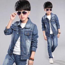 Jackets Fashion Autumn Clothing Kids Baby Boys And Girls Kid Casual Coats Denim Jeans Outwear