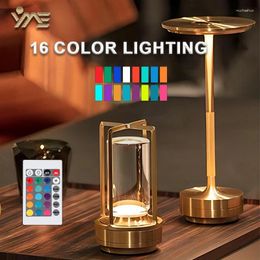 Table Lamps Crystal LED Lamp Rechargeable Touch Switch Night Light Bedroom Bedside Restaurant Room Decor Sleep Mood Camping