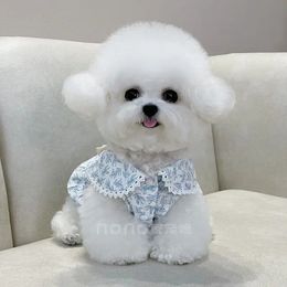 Summer Flower Dogs Dresses Pet Dog Clothes Sweet Print Clothing Super Skirt Small Puppy Cute Thin Chihuahua 240507