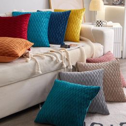 Pillow Design Velvet Cover 45x45cm Thick Luxury Deocrative Covers For Sofa Home Decor Livingroom Bedroom Pillowcase