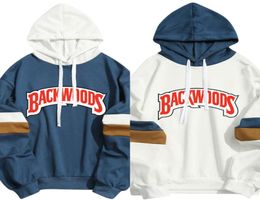 New Backwoods Letters Print Men Women Hoodies Hooded Sweatshirt Hoody Streetwear Patchwork Pullover Dropship Custom Clothing X05252787092