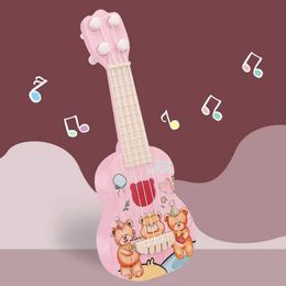 Guitar Childrens toys music instruments baby toys four stringed guitar Montessori educational toys childrens learning toys childrens music games WX