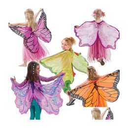 Other Festive & Party Supplies Halloween Cape Children Butterfly Fairy Angel Wings Childrens Day Christmas Stage Show Play Props 0912 Dht2U