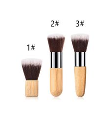 Drop 3styles burst flat head brush bamboo bottom brush round multi functional single use brush makeup beauty tools9329144