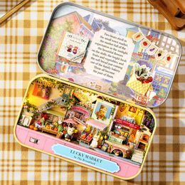 CUTEBEE Gifts Ideas DIY Dollhouse Miniature Doll House Furniture Box Theatre Building home Kit Toys for Children Birthday Gift