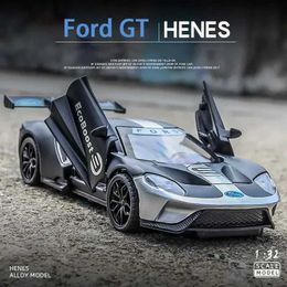 Diecast Model Cars 1 32 Ford GT V8 Race Car Alloy Car Model Diecasts Toy Vehicles Car Model with Light Sound Cars Toys for Children Y2405209QR4