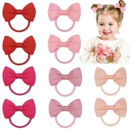 Hair Accessories 10/20 pieces of 2.75 boutique bow tie baby girl and childrens rubber headband d240520