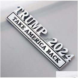 Party Decoration Metal Trump 2024 Take America Back Car Badge Sticker 4 Colors Drop Delivery Home Garden Festive Supplies Event Dhpir