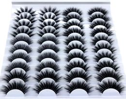 NEW 20 pairs 825mm fake Eyelashes 100 Mink Eyelashes Mink Lashes Natural Dramatic Volume lashes Extension False 3D Eyelashes 0098017340