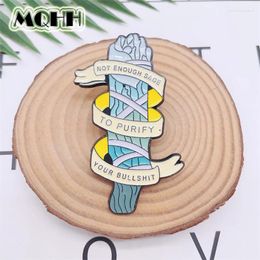 Brooches Creative Geometric Plant Seaweed Enamel Pins Ribbon Letter Alloy Brooch Badge Personalized Jewelry Accessories Gift