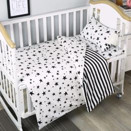 Bedding Sets 3Pcs Cotton Crib Bed Linen Kit For Boy Girl Cartoon Baby Set