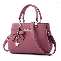Shoulder Bags 2024 Elegant Bag Women Designer Luxury Handbags Plum Bow Sweet Messenger Crossbody