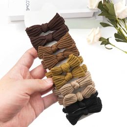 Hair Accessories 10 piece set of solid Colour ribbons elastic headbands new womens hair accessories ponytail braid hair clips d240520