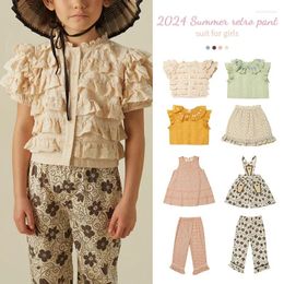 Clothing Sets APO Korean 2024 Children's Clothings Girls Shirts Pants For Baby Girl Princess Blouse Dress Skirts Overalls Kids Clothes Top