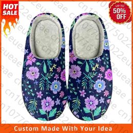 Slippers The Beautiful Plant Flowers Printing Home Cotton Custom Mens Womens Sandals Plush Casual Keep Warm Shoes Thermal Slippe