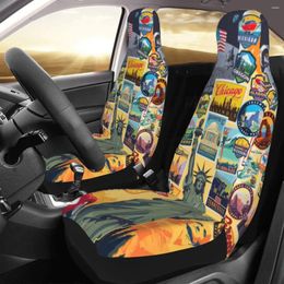 Car Seat Covers Great American Road Trip Cover Custom Printing Universal Front Protector Accessories Cushion Set