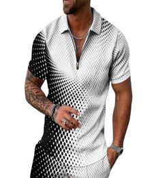 fashion man golf sports polo gradient polka dot print shirt summer printed short sleeve shirts men casual streetwear plus size 3xl8558912