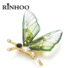 Brooches Rinhoo Acrylic Transparent Rhinestone Dragonfly For Women Vintage Animal Insect Coat Lapel Pins Cute Jewelry