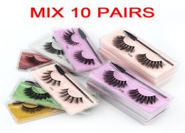 whole lashes eye bulk natural long false eyelashes fluffy wispy 3d faux mink lash soft thick handmade8517824
