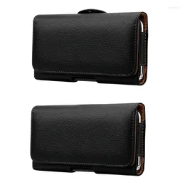 Waist Bags PU Leather Horizontal Belt Clip Phone Bag Holster For Men