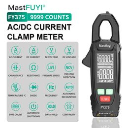 MASTFUYI FY375 Digital Clamp Metre Multimeter AC DC Voltage Current Voltmeter Diode Resistance Fire Wire Identifing NCV Tester 240508