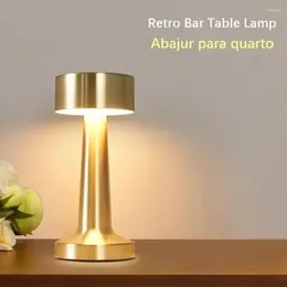 Table Lamps Tirvose Retro Bar Led Rechargeable Dimmable Touch Dining El Coffee Shop Desk Light Indoor Decorative Night Lights