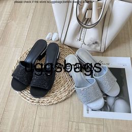 Chanells shoe channel shoes 60CM Block Heels Sandal Slippers Paris Crystal Embellished Slides Silver Black Mid High Pumps Pearls Charm Heel Mules Intelocking C Buck