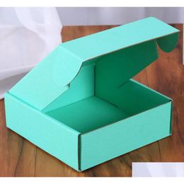 Gift Wrap Fedex Corrugated Paper Boxes Colored Packaging Party Favor Folding Box Square Packing Boxjewelry Cardboard 15155Cm Drop Deli Dhat5