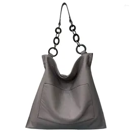 Evening Bags Fashion Women Travel Handbag Soft Leather Shoulder Bag Vintage Large Capacity Tote Lightweight Retro Shopping
