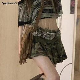 Skirts Cool For Women Mini Girls Clothing Summer Streetwear Camouflage Pattern Young Chic College All-match Casual A-line