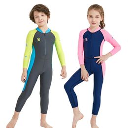 Children Diving Suit Long Sleeve Swimwear Girls Swimsuit Scuba Snorkelling Surfing Boys Wetsuit Water Sports Kids Diving Clothes 240508