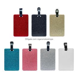 Pendants Sublimation Lage Tags Blank Pu Package Vonsignment Heat Transfer Drop Delivery Home Garden Arts, Crafts Gifts Dho7H