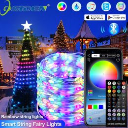 LED Light Smart Bluetooth App Control Garland Waterproof Outdoor String Lights For Christmas/Holiday/Party/Birthday Decor