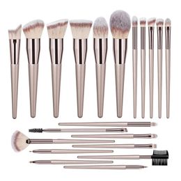 41020pcs Champagne makeup brushes set for women cosmetic foundation powder blush eyeshadow kabuki blending brush beauty tools 240518