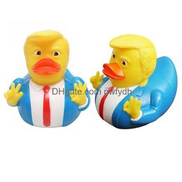 Party Favour Creative Pvc Trump Duck Bath Floating Water Toy Supplies Funny Toys Gift Drop Delivery Home Garden Festive Event Dhd3S