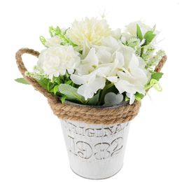 Decorative Flowers Potted Hydrangea Wedding Decor Artificial Decoration Silk Cloth Bonsai