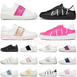 Designer aperto per un cambio scarpe casual abito a basso consumo uomini e donne a bassa piatta sneaker aperta piattaforma in pelle in pelle di lussuoso galfskin sport vintage sportsiner