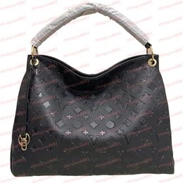 Fashion Shoulder Bags Luxury Designers Bag Bohemian Damier Azur Artsy Embossed Black Flower Women Leather Handbag Lady Clutch Tote Bag Female Coin Purse Wallets