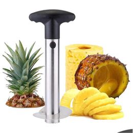 Fruit & Vegetable Tools Creative Manual Pineapple Slicers Peeler Stainless Steel Cooking Accessories Kitchen Gadgets Drop Delivery Hom Dhryj