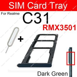For Realme C30 C31 C33 C35 SIM Card Tray Dual Sim Card Slot Tray Holder SD Card Reader Adapter Replacement