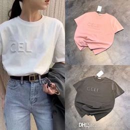 2024 New Womens Designer T Shirt Clothes High Quality Tops For Ladies Letter Round Neck Short Sleeves Versatile Loose T-shirts Tees