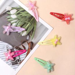 Hair Accessories 6Pcs Colourful Sparkly Clips For Girls Sequins Hairpins Glitter Star Sea Alligator Hairpin Princess