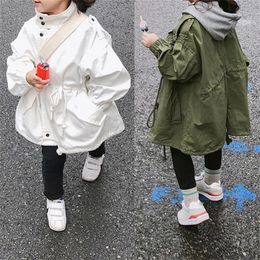 Jackets Toddler Kids Baby Outwear Long Sleeve Round Neck Solid Colour Jacket Zipper Hooded Windproof 6x Womens Clothes 4t