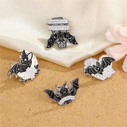 Brooches Cartoon Black Bat Metal Enamel Brooch Halloween Jewellery Lapel Pin Backpack Clothing Hat Accessories Badge Decoration