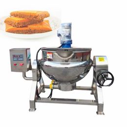 Electric Tilt Fruit Jams Mixing Machine Jacketed Kettle Cooker Pot with Stirrer Industrial Steam Heating Sandwich Boiler