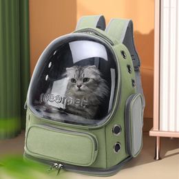 Cat Carriers Breathable Space 3 Colours Transparent Backpack Large Capacity Transport Cats Things Pet Backpacks Bag Carrying Products